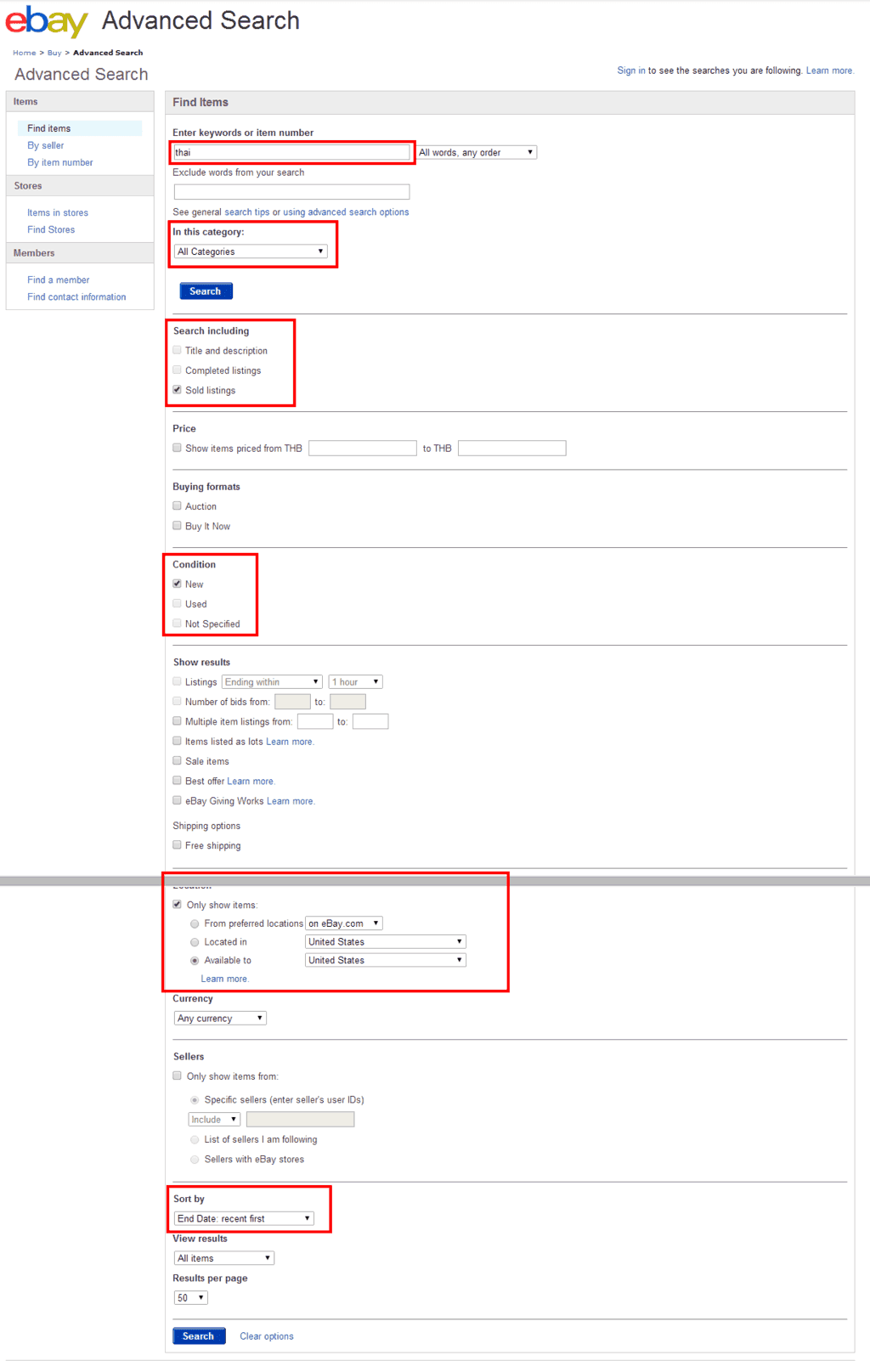 eBay Search Advanced Search Do Not Tell My Boss